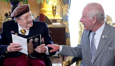 King gives 100th birthday card to D-Day veteran