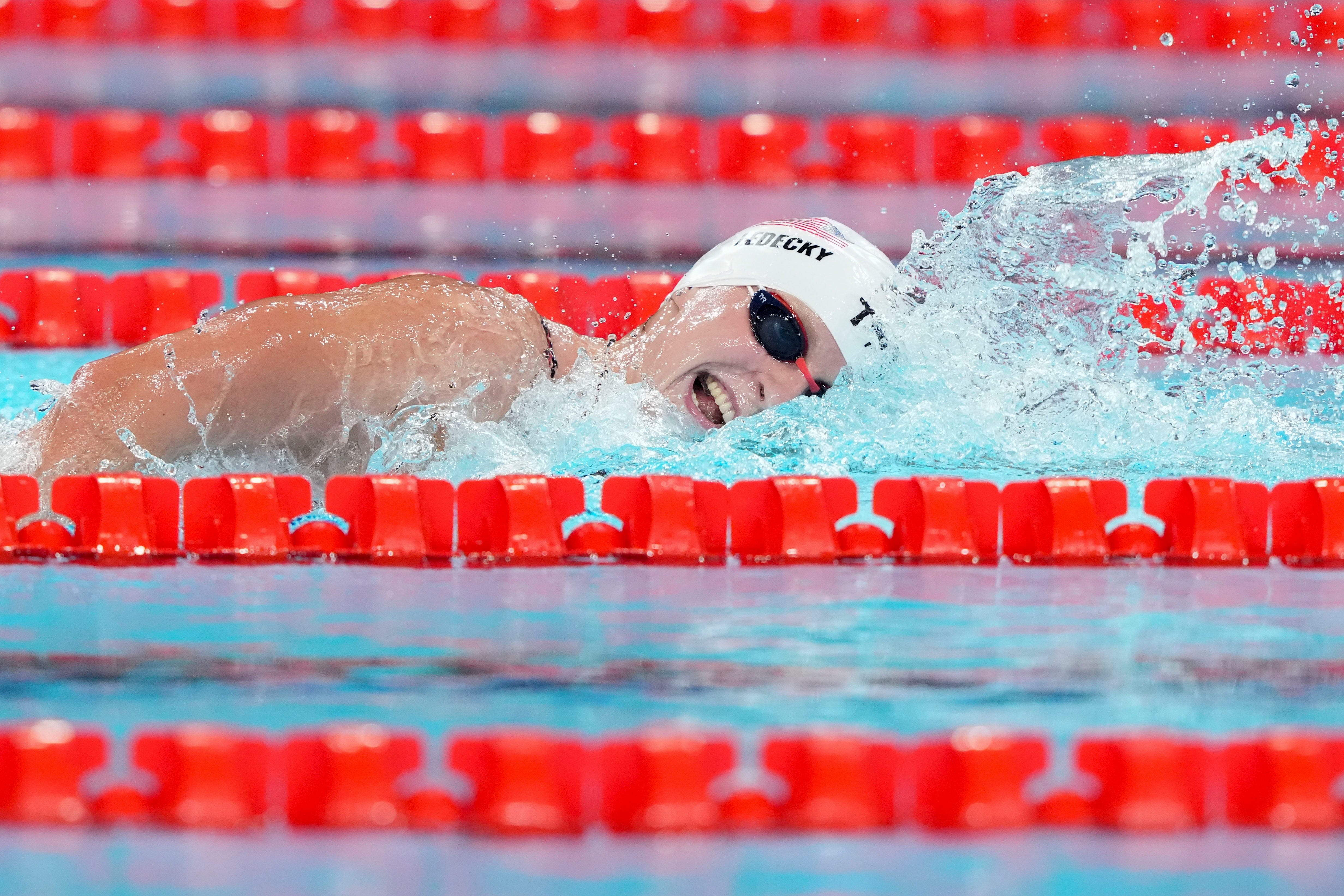 Katie Ledecky wins gold in women's 1500-meter freestyle at Paris Games | Social media reacts