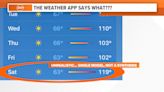 119 degrees in Sacramento? iPhone weather app shows sweltering forecast