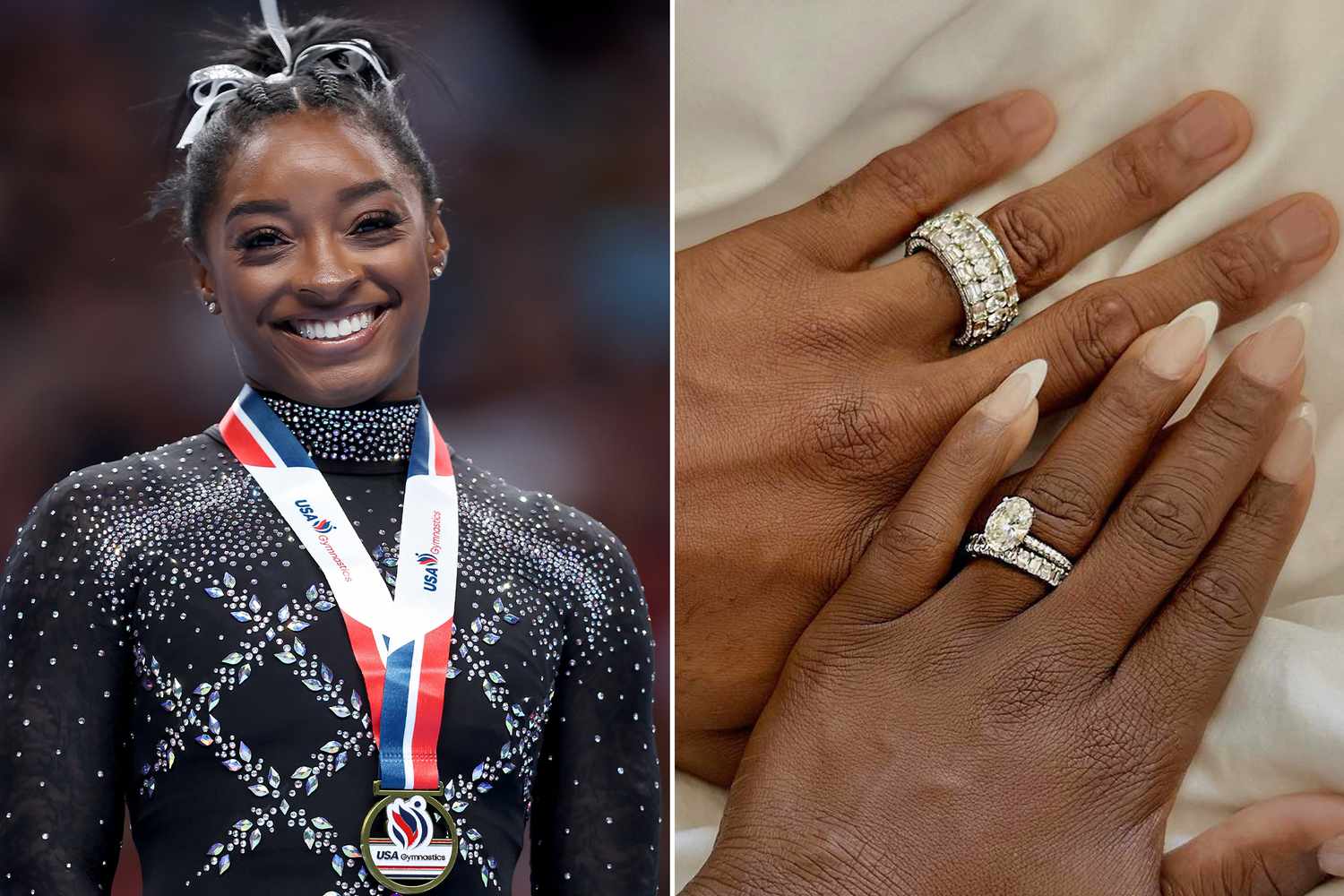 All About Simone Biles' Diamond Engagement Ring (and the Sparkly Accessory She Wears to the Gym Instead!)