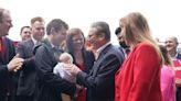 In Pictures: Babies and brewery mark first day on campaign trail