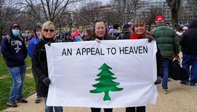 Outside Supreme Court justice’s home, a Revolution-era flag, now a call for Christian nationalism