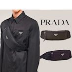 PRADA 普拉達 經典尼龍三角LOGO胸掛包/腰包