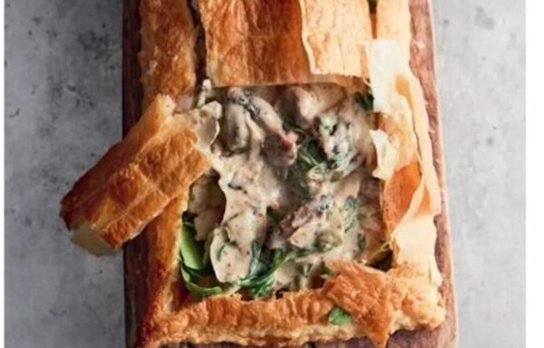 Jamie Oliver's one pan 'go-to' chicken and mushroom puff pie recipe