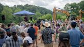 Ground breaks on French Broad River whitewater feature known as Taylor's Wave in Woodfin