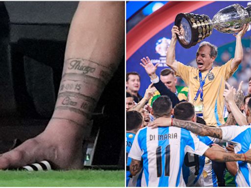 El tatuaje más INSÓLITO: un fanático se hizo el tobillo de Lionel MESSI y al utilero MARITO con la Copa América