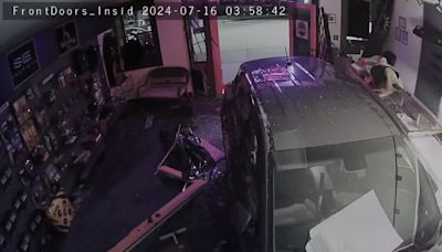 Thieves crash stolen car into gun store, steal thousands of dollars worth of firearms