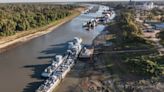 1,500 barges stuck in vital Mississippi River shipping lanes as water levels drop precipitously low