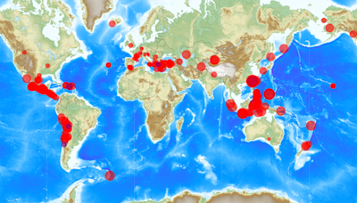 【餘震晃不停】一張圖帶你看懂全球地震 台灣「刷一排數字」太恐怖