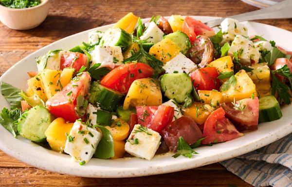 Tomato Cucumber Feta Salad Is Made for Summer Entertaining