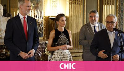 La reina Letizia deslumbra vestida de Dior en la recepción al equipo olímpico español