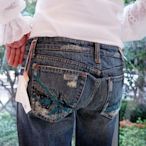 100% 正品 美國 Joe's Jeans Premium 手工刷洗繡花口袋牛仔褲