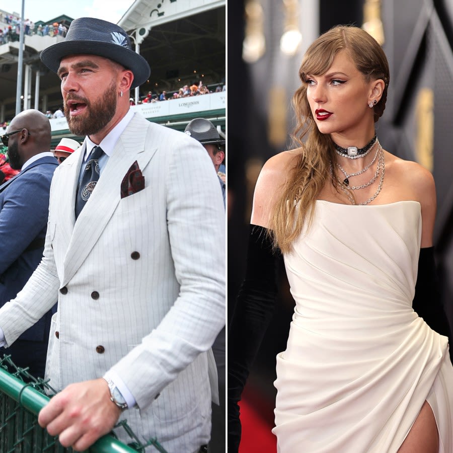 Was Travis Kelce's Derby Suit Meant to Match Taylor Swift's Grammys Gown?