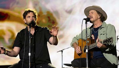 Bradley Cooper channels Jackson Maine, joins Pearl Jam for 'Maybe It's Time' from 'A Star Is Born' at BottleRock