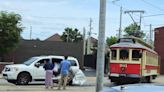 Loop Trolley and SUV collide on Delmar; ambulance takes two to the hospital