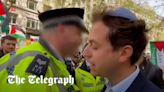 Watch: Police threaten to arrest ‘openly Jewish’ man for walking near pro-Palestine protest