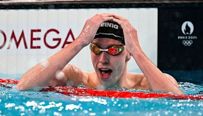 Daniel Wiffen claims Olympic gold medal for Ireland in men’s 800m freestyle final