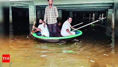 Opposition Protests Waterlogging Issue with Coracle Ride | Kochi News - Times of India