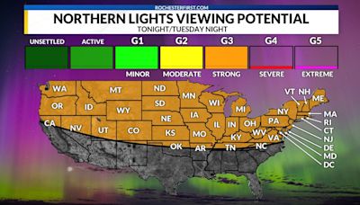 Northern lights could dance tonight