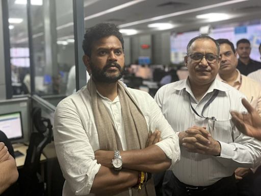 Delhi Airport Roof Collapse: Civil Aviation Minister K Ram Mohan Naidu Reviews Operations After Mishap That Claimed 1 Life