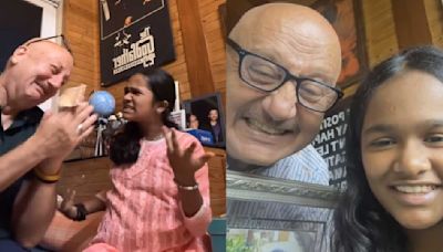 WATCH: Anupam Kher makes fun 'feel the reel' with Satish Kaushik's daughter Vanshika; calls her 'talented and loving' just like his late friend