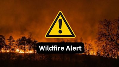 Wildfire burning near Timberon, NM in Sacramento Mountains