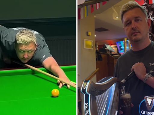 Watch Kyren Wilson nail the Ivan Toney snooker shot then pour perfect pint