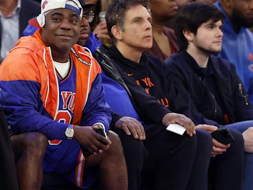 Tracy Morgan and Ben Stiller were as angry as all Knicks fans after the incredible Tyrese Maxey shot