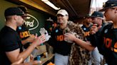 'It felt pretty dang good' | Vols catcher Cal Stark hits big home run in College World Series Finals to snap hitting slump