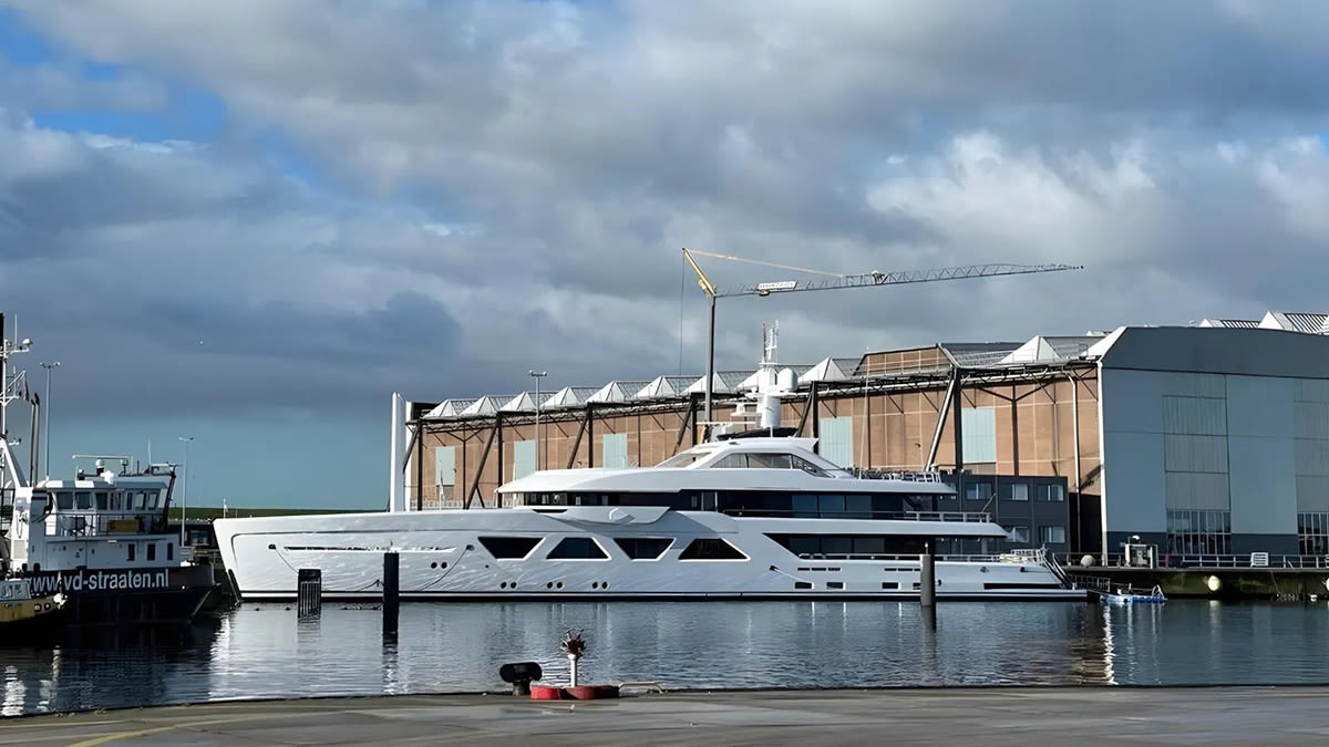 This Sleek New 197-Foot Superyacht Evokes the Sunny Vineyards of Tuscany