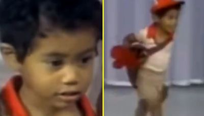 2-year-old prodigy Tiger Woods hits shots during first TV appearance in 1978