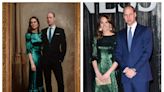 Kate Middleton rewore a $2,000 sparkly emerald dress in her first official portrait with Prince William