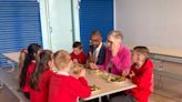 First Minister visits school to celebrate 20 million school meal rollout