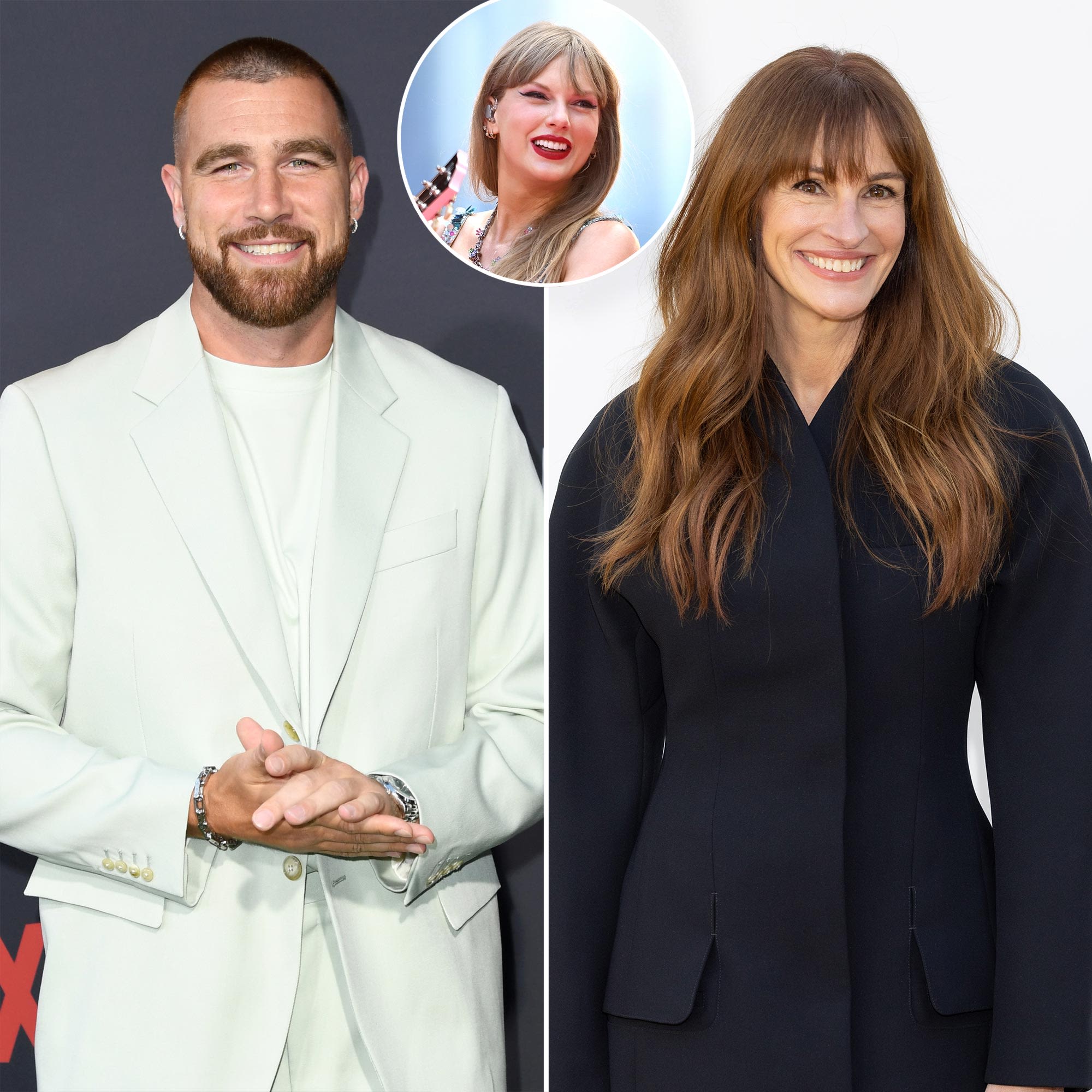 Travis Kelce Reacts to Meeting Julia Roberts at Taylor’s Eras Tour After Fans Said She Was ‘Handsy’