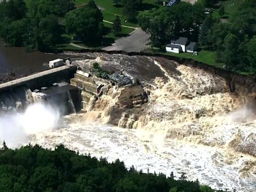 Rapidan Dam breached by flood waters in southern Minnesota; nearby residents warned to potentially evacuate