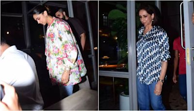 Deepika Padukone oozes pregnancy glow in floral ensemble at family dinner in Mumbai - Times of India