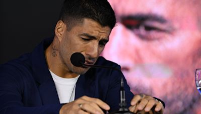 Luis Suarez fights back tears as he makes international football announcement