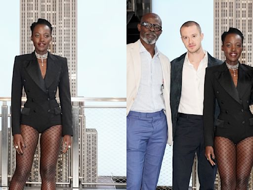 ...Sensual Spin in Double-breasted Blazer and High-waisted Shorts for ‘A Quiet Place: Day One’ Photo Call