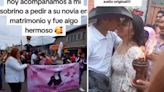 Joven se viraliza al sorprender a su novia con desfile para pedirle matrimonio y emociona a toda la comunidad