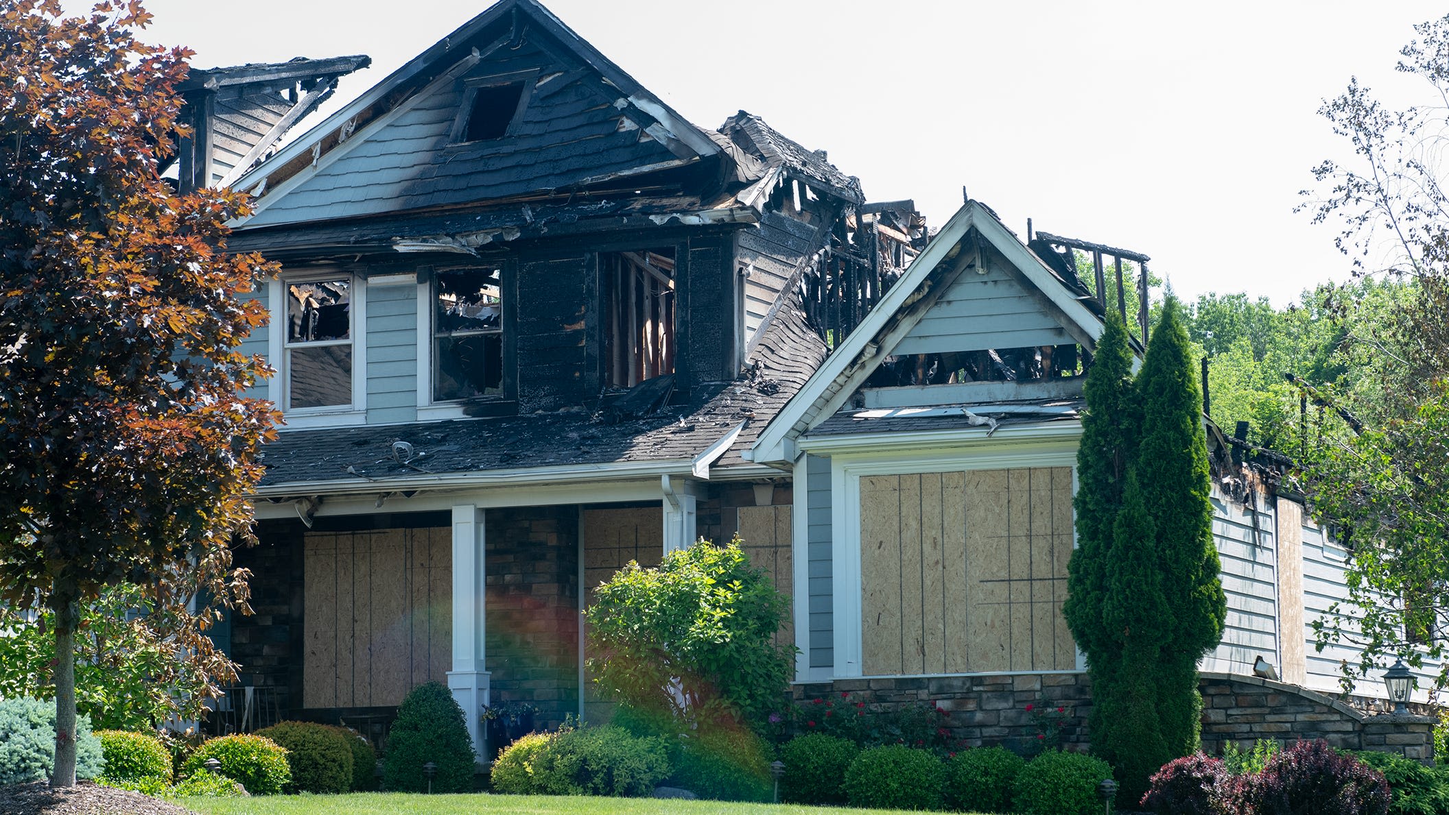 Grill possible cause of fire that destroys Bath home