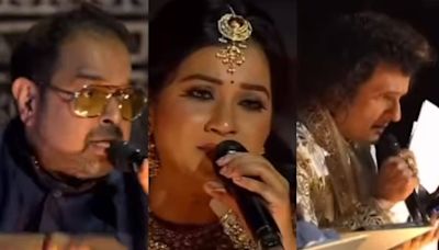 Shreya Ghoshal, Shankar Mahadevan, Sonu Nigam Perform Ram Bhajan At Anant Ambani's Shubh Aashirvad | Watch - News18