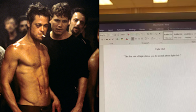 Student's 19-word Fight Club essay given perfect grade by teacher