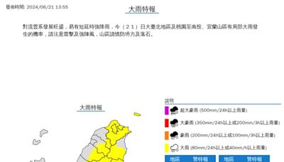 快訊／國家警報響了！10縣市大雨特報 大雷雨狂砸新北