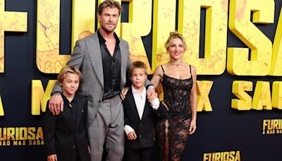 Chris Hemsworth & Elsa Pataky Make Rare Public Appearance with Twin Sons