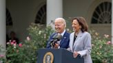 In first public remarks, Kamala Harris praises Joe Biden, doesn’t talk presidential campaign