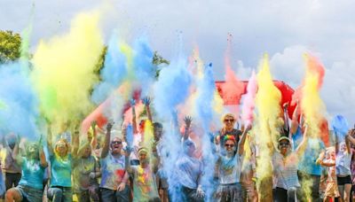 Youngsters enjoy school's colour run