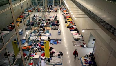 Gov. Maura Healey bans migrants from sleeping at Boston’s Logan Airport as overflow site opens