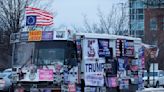 Decked-out MAGA bus crashes in Staten Island, needs to be towed