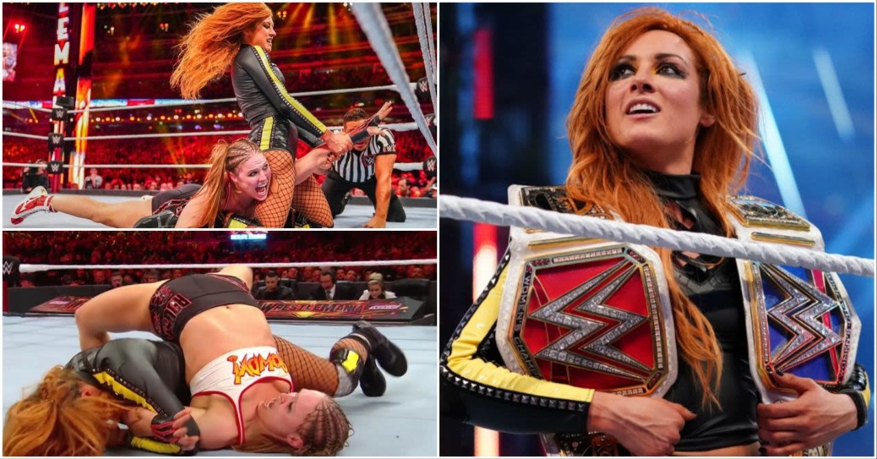 Becky Lynch admits promise Ronda Rousey made to her mum changed WrestleMania 35 ending