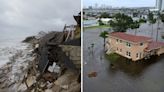 Homes Seen Toppled Into Ocean, Streets Flooded After Tropical Storm Nicole